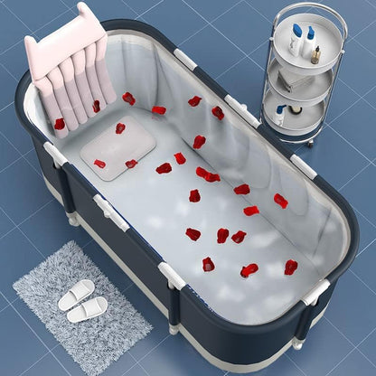 Portable Bathtub For Shower Stall, Large 45.3 inch Foldable Soaking Bathing Tub for Adults, Separate Family Bathroom Japanese SPA Collapsible Tub, Ideal for Hot Bath Ice Bath Drain Specifications