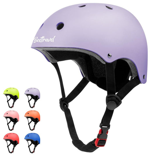Besttravel Kids Helmet, Toddler Adjustable Toddler Bike Helmet Ages 3-8 Years Old Boys Girls Multi-Sports Safety (Purple)