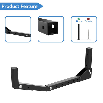 WALMANN Kayak Storage Rack, Wall Mount Kayak Hooks for Garage Kayak Wall Hangers for Kayak, Surfboard, Skiis, Snowboard, Paddle Board(2 Pairs for 2 Kayaks)