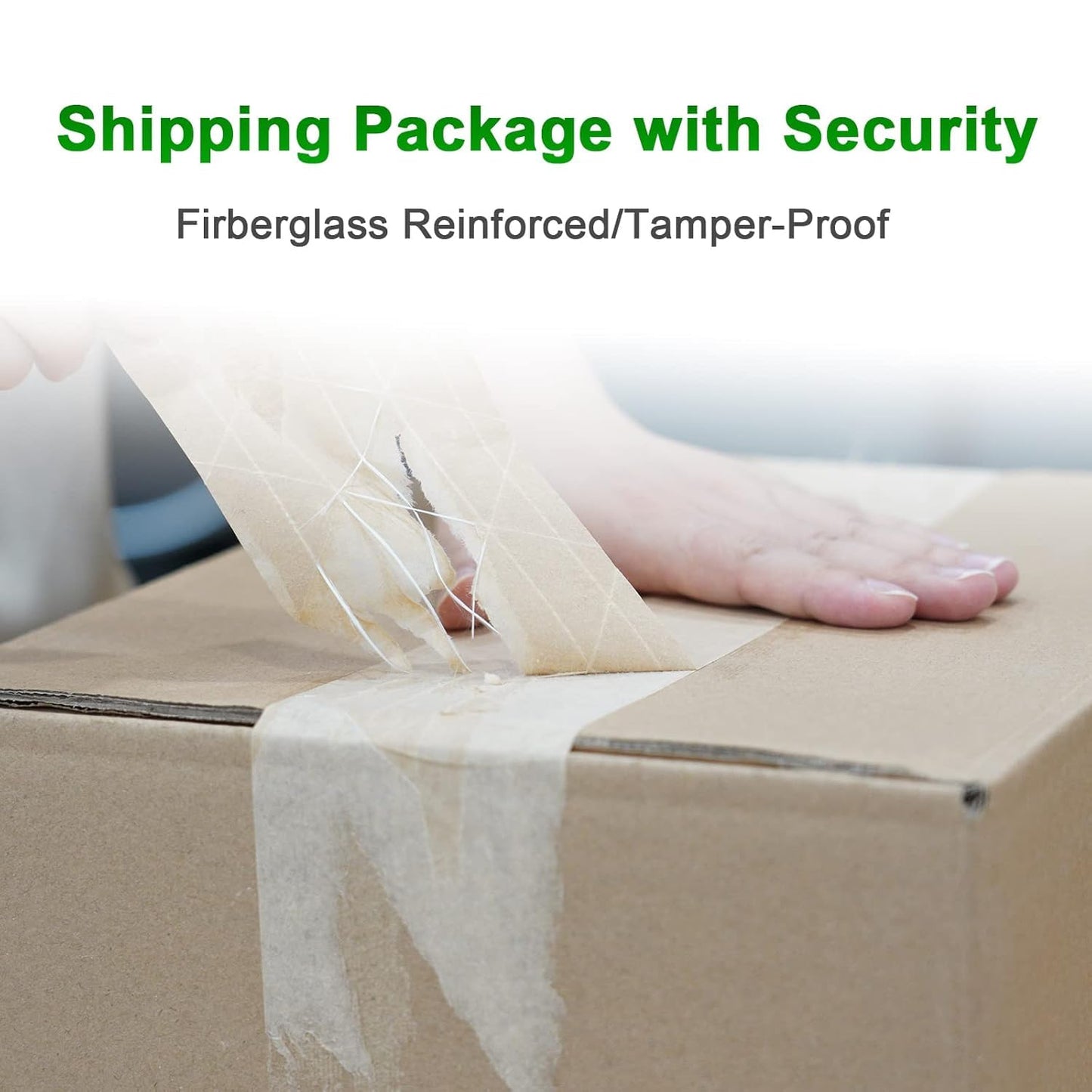 LOCKEDPAPER Water Activated Kraft Paper Tape – 5 Reinforced Fibers, 127gsm, 2.75" x 450ft, 2 Rolls – Heavy Duty for Shipping, Moving & Industrial Packaging