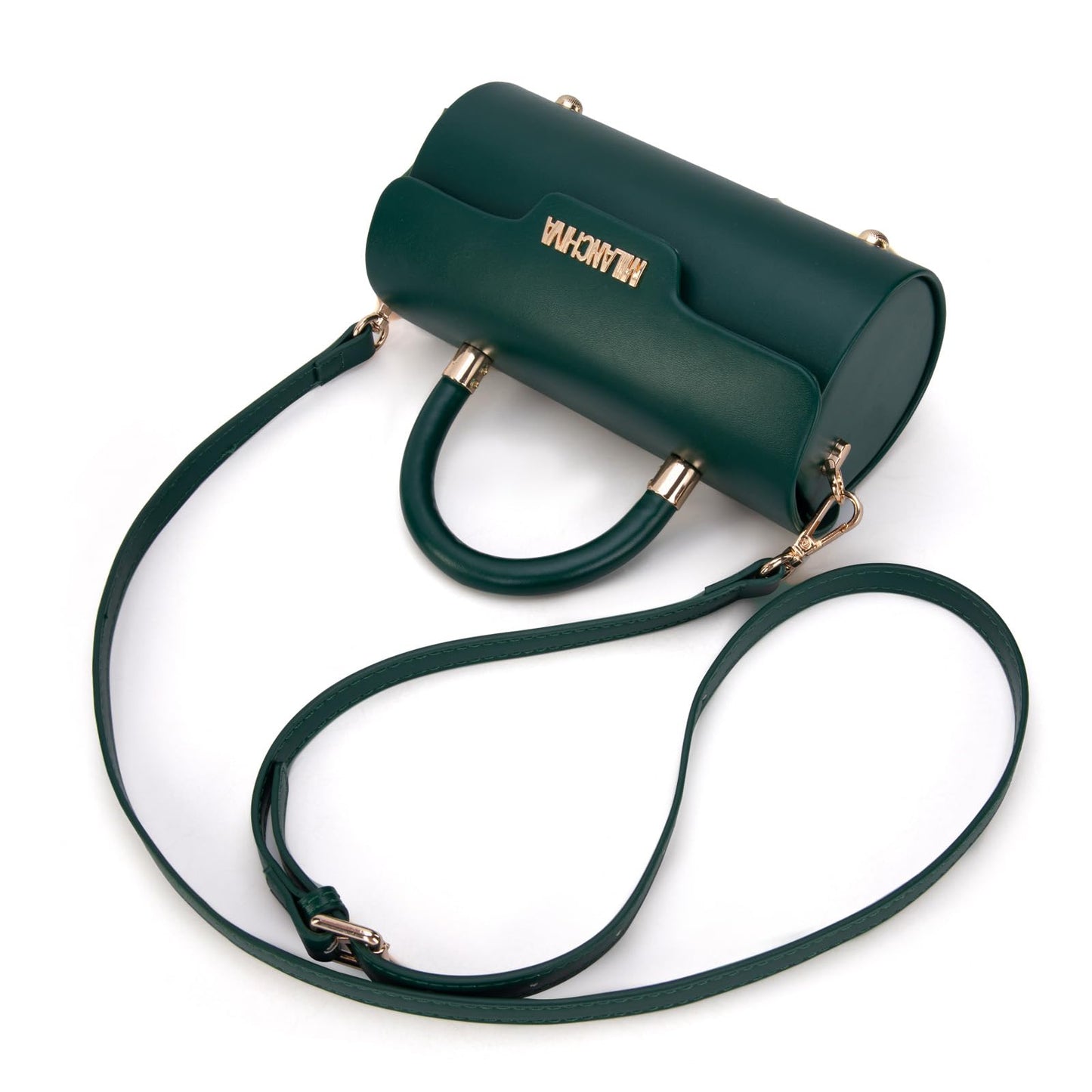 Milan Chiva Small Purses for Women Designer Mini Top Handle Purse Cute Handbags Barrel Shape Purse MC-400GN