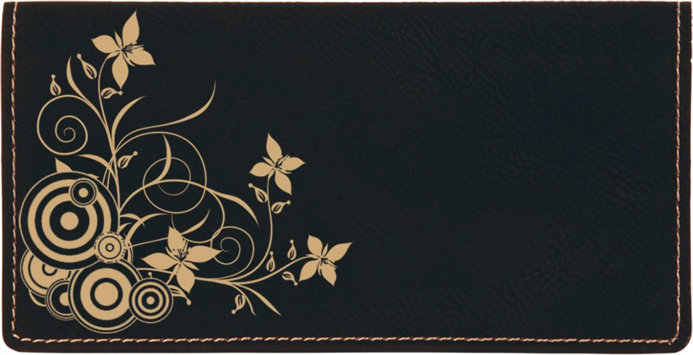 CAROUSELCHECKS Creeping from the Corner Laser Engraved Leatherette Checkbook Cover