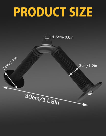 Fit4Fun Tricep V Bar Cable Attachment, Non-Slip Rubber Grip Tricep Bar for Gym Cable Machine, Tricep Pull Down Attachment for Arm Training