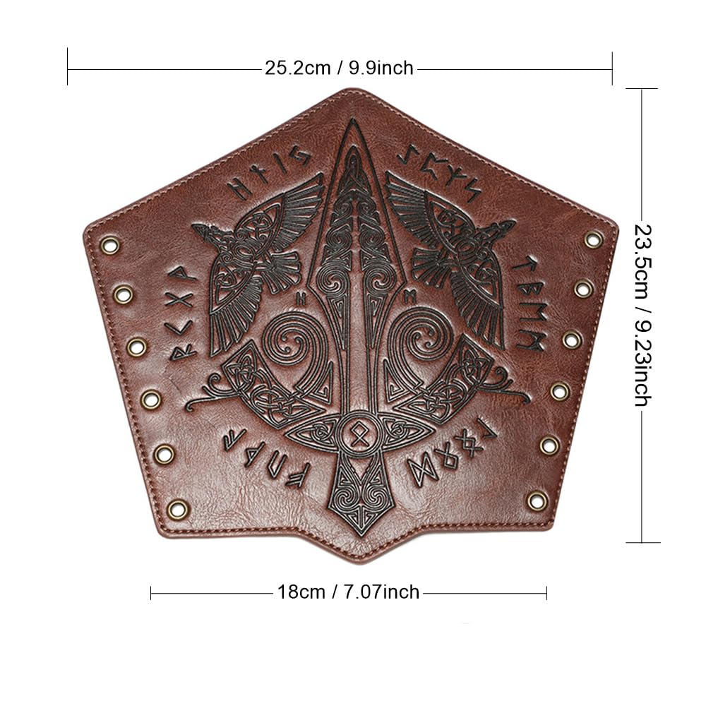 Medieval Leather Bracers for Men Embossed Sword Viking Leather Bracers Leather Arm Armer Archery Arm Guard Wristband Gauntlet Costumes Accessories 1 Pair