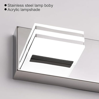 LED Vanity Lighting 30W Lights for Mirror 5 Light Bath Wall Lamps 34 Inch Bathroom Sink Lights over Vanity Modern Long Bath Lights Bars Chrome Wall Sconces Light for Bathroom Restroom 6000K