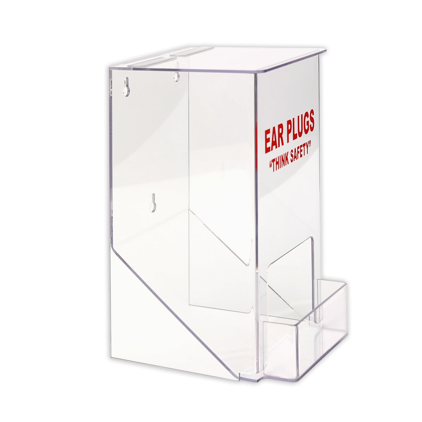 Windy City Cabinet Ear Plug Dispenser - Table Top or Wall Mount - Holds 100 Pairs - Hinged Top & Front Pocket - Durable PETG Plastic - Shatter-Resistant PPE Box - Made in USA