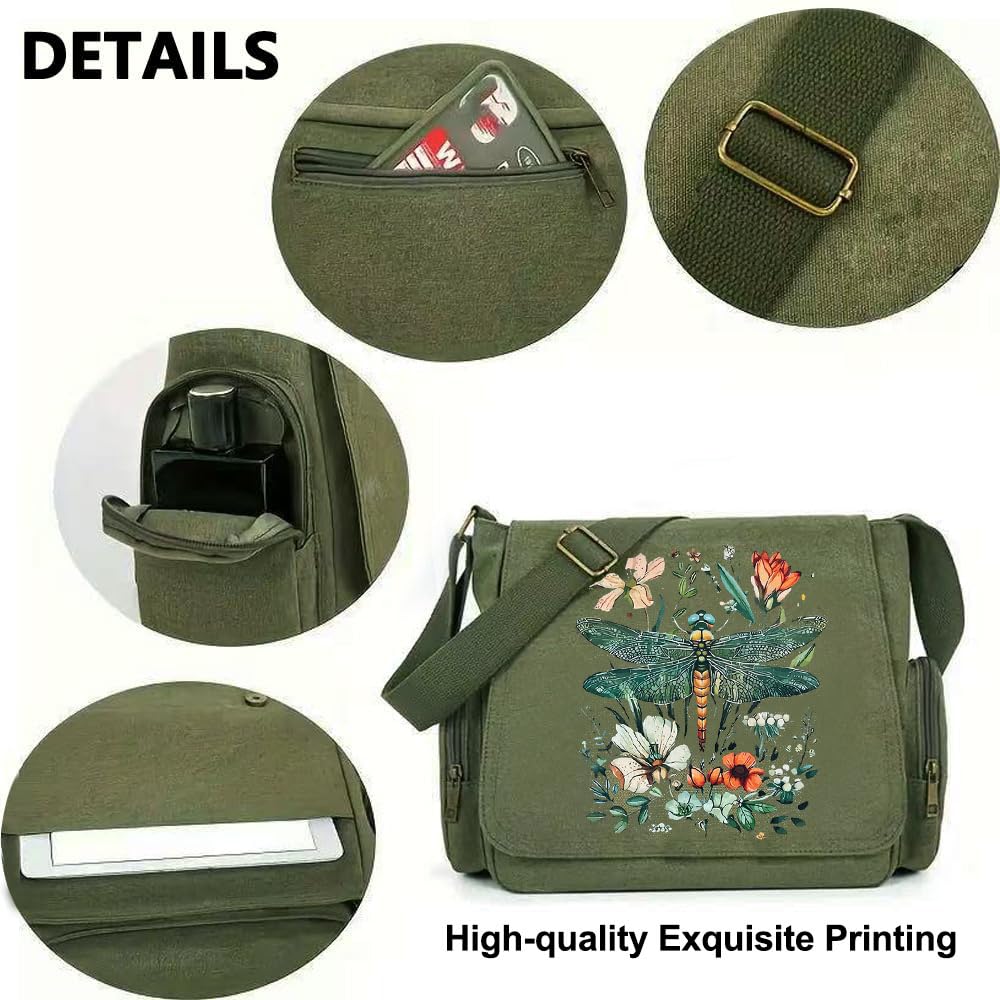 CHICGLOW Personalized Pattern Messenger Bag Cute Canvas Crossbody Bags Women/Men Shoulder Handbags Hobo Purses with Pockets