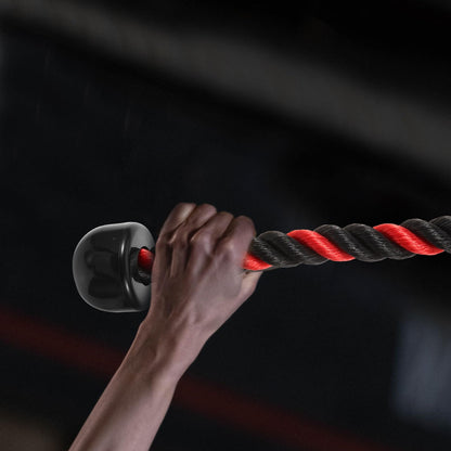 BESPORTBLE Single Grip Tricep Rope Pull Down - Heavy Duty Bicep Kit Exercise Attachment Easy to Grip & Non Slip Cable Attachment for Home Gym Pulley Workout Tricep Push Down Rope 1Pc