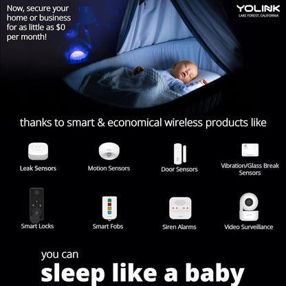 YoLink Outdoor Security Siren & Smart Alarm Controller Kit - Loud 110 dB, Wireless, Battery-Powered, 1/4 Mile Range, Android-iOS App, Alexa, Google, IFTTT, Home Assistant, Hub Required!