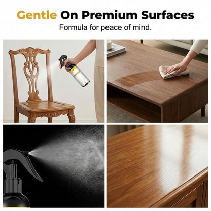 2026 New Beeswax Wood Polish Spray, 120ml Beeswax Furniture Polish Spray, Bring a Towel and a Sponge for Wood Multipurpose Wood Wax Restorer for Floors, Cabinets, and Tables (2PCS)