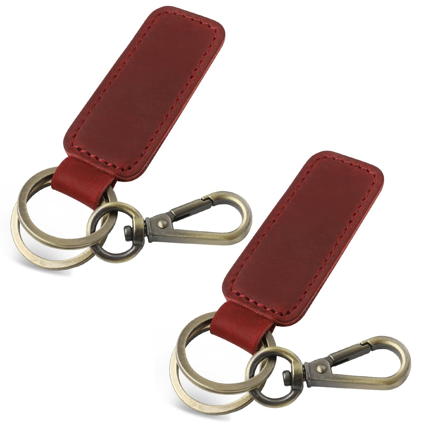 Jack&Chris Genuine Leather Car Keychain, Universal Key Fob Keychain, Leather Key Chain Holder for Men and Women, JC306…