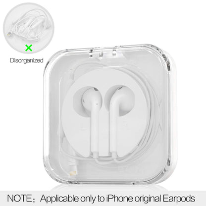 pzoz Earbuds Case Compatible for Apple iPhone/iPad/iPods EarPods, Earphones Cord Organizer Cover Wired Manager Holder Wrap Winder Mini Storage Carrying Cable Management (Earbuds)
