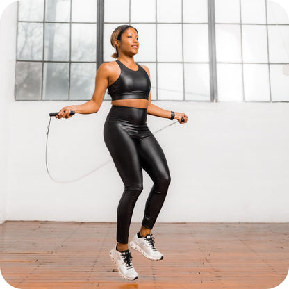 WeGym Smart Jump Rope for Men and Women, Adjustable Jump Rope for Indoor and Outdoor Workout APP Data Analysis LED Display Screen Rechargeable Skipping Rope Fitness Gift for Adults or Kids,Black