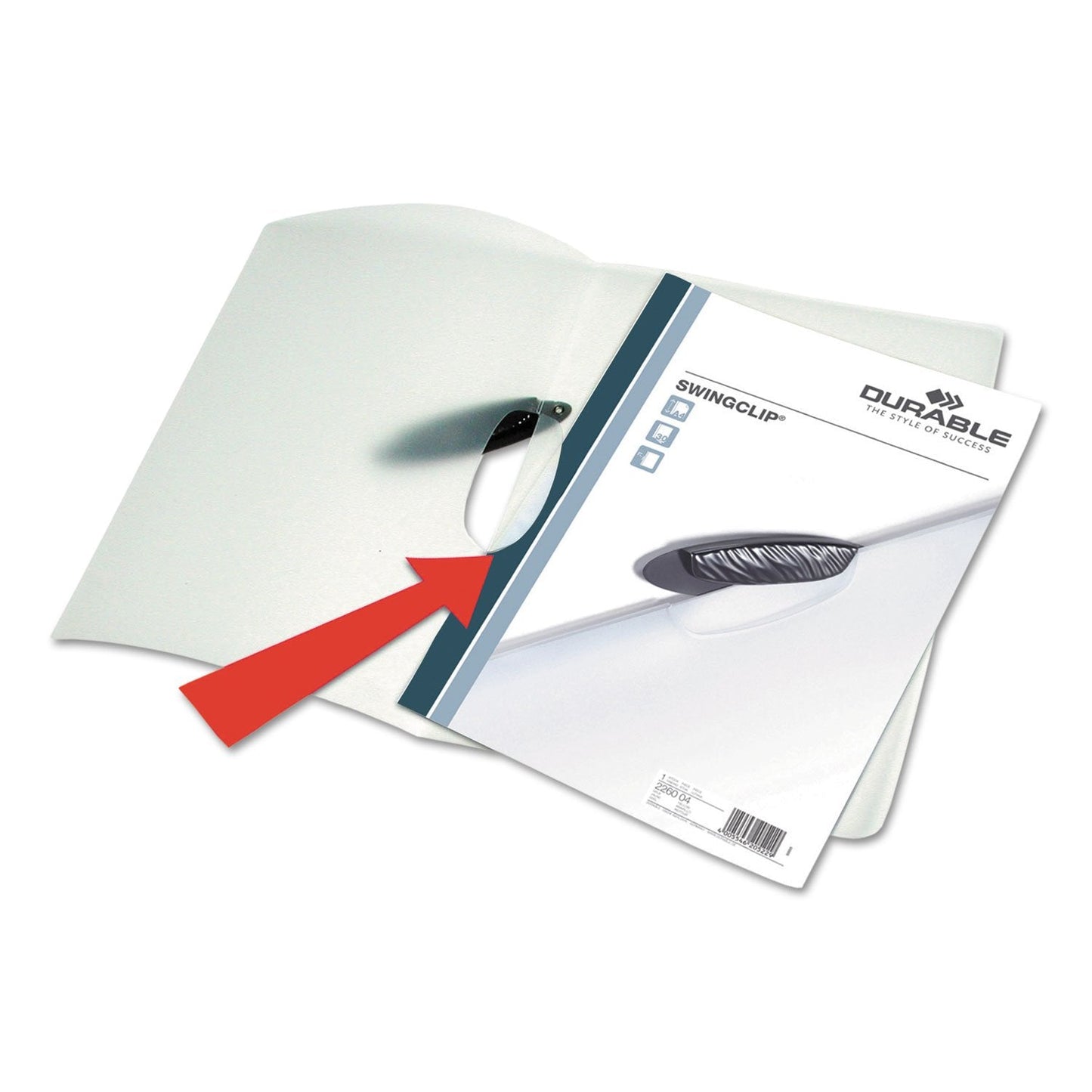 Durable Report Cover with SWINGCLIP - Letter-Size 8.5" x 11" Inches - Holds Up to 30 Pages - Clear Cover and Black Clip - Box of 25