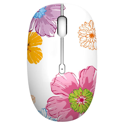 TENMOS M101 Wireless Mouse Cute Silent Computer Mice with USB Receiver, 2.4G Optical Wireless Travel Mouse 1600 DPI for Laptop, Notebook, PC, Computer (Butterfly)