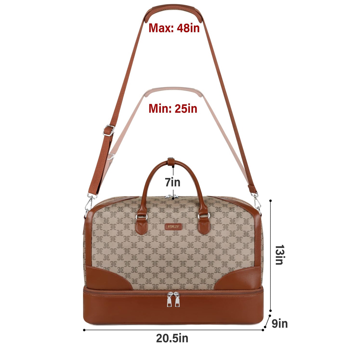 Weekender Bag for Women Travel Duffel Bag - Carry On Overnight Bag with Shoe Compartment Large Nylon Duffle Tote Bag 21.5" for Traveling Business Weekend Trip