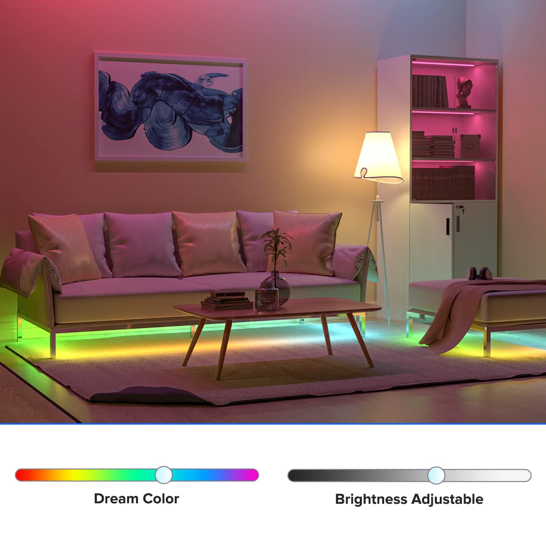 BTF-LIGHTING RC09RFB & C05RF RF 2.4GHz Wireless Tuya Controller Kit Magnetic Wall-Mounted, Dim Brightness/Color,Touch Slide Control for PWM(+ R G B W W) 6PIN SMD FCOB RGBCCT LED Strip DC5V DC12V DC24V