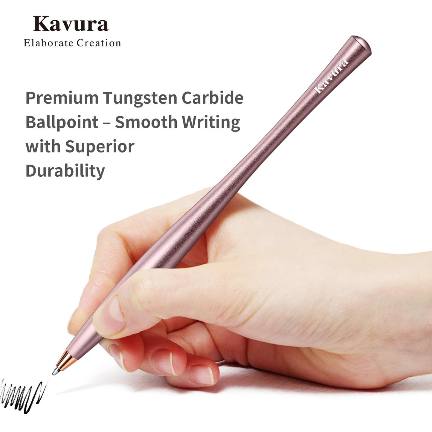 Kavura Pink Metal Gravity Spinner Pen for Women – Aesthetic Balanced Desk Pen with Smooth Rotating Design – Stress Relief Writing Tool with Japanese Precision Finish – Elegant Gift for Her