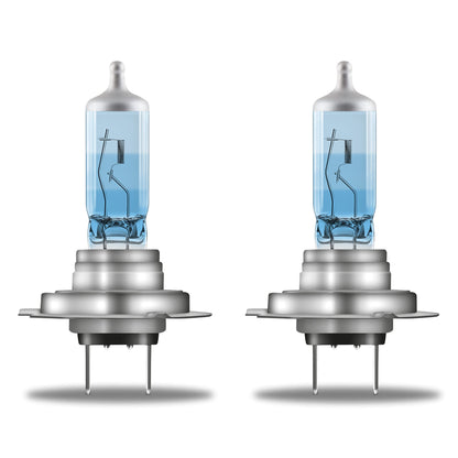 OSRAM COOL BLUE INTENSE H7, +100% more brightness, up to 5,000K, halogen headlight lamp, LED look, duo box (2 lamps), 64210CBN-HCB
