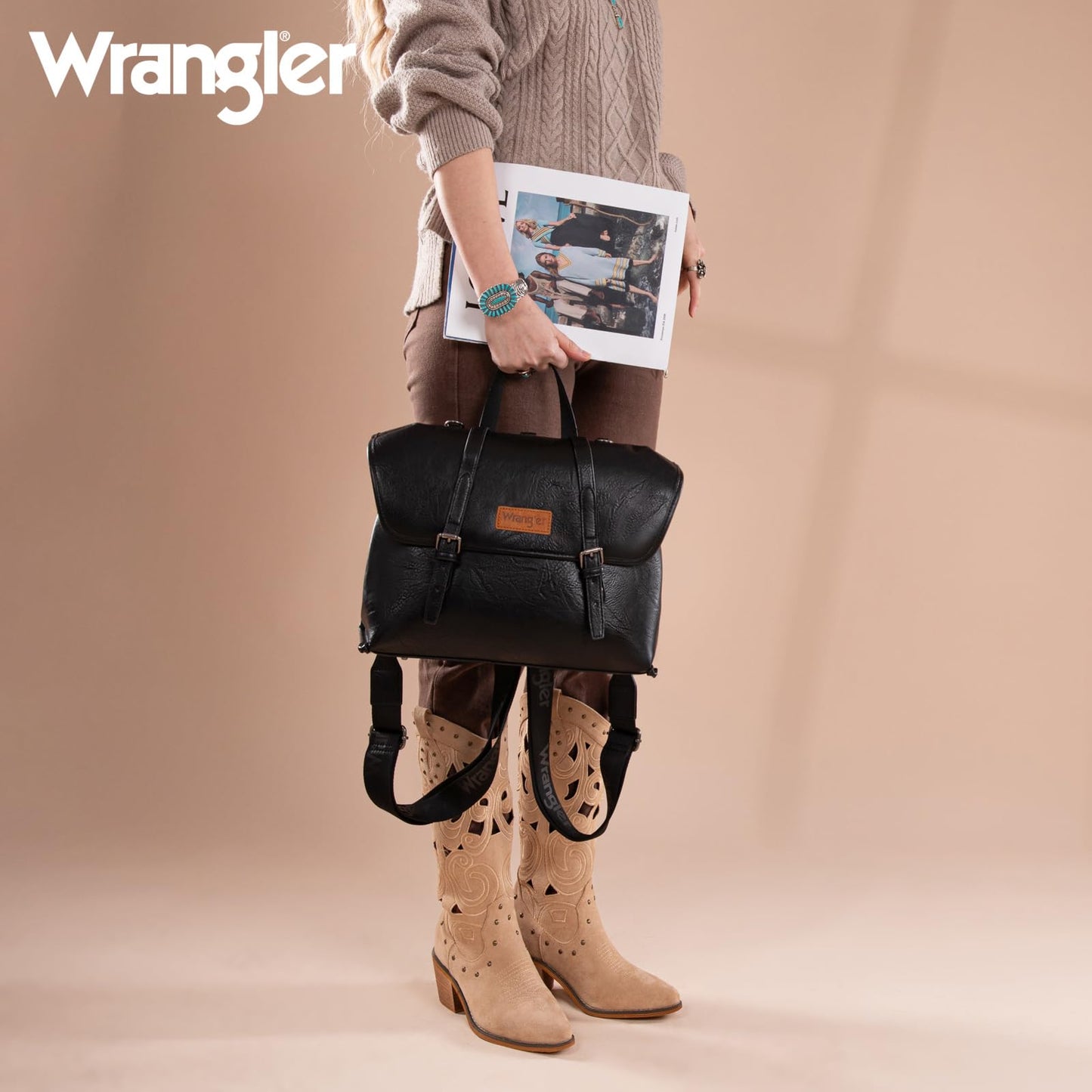 Wrangler Laptop Bag for Women Messenger Bag 15.6 inch Briefcase Computer Backpack Convertible Satchel Bag