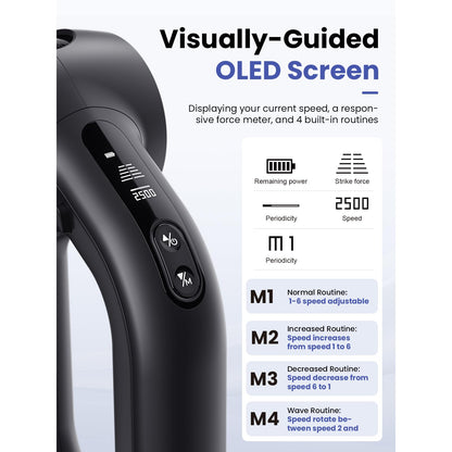 BOB AND BRAD D6 Pro Plus Massage Gun with Heat, Deep Tissue Percussion with 16mm Amplitude, Professional Muscle Massager Gun for Athletes, Quiet Electric Handheld Massager