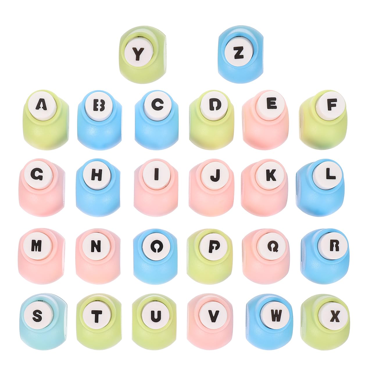 LALAFINA Alphabet Paper Punchers 26pcs School Scrapbooking Paper Punchers Crafting Supplies for Greeting Cards, Scrapbooking, Arts & Crafts, School Projects