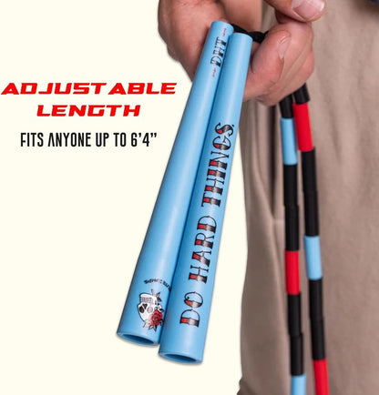Beaded Jump Rope - Durable & Lightweight 10ft Adjustable | Tangle-Free Design with Shatterproof 1” Beads