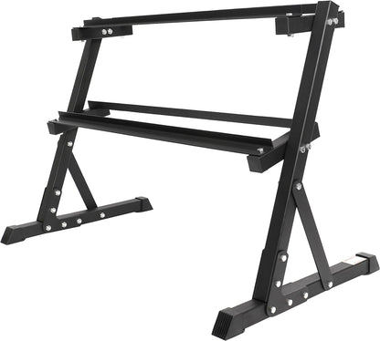 BalanceFrom Dumbbell Rack Multifunctional Weight Stand for Home Gym, 2 Tier Weight Rack