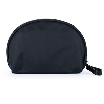 Hekyip Half Moon Cosmetic Bag, Travel Makeup Pouch, Portable Waterproof Cosmetic Pouch for Girls Women, Small (ALL BLACK)