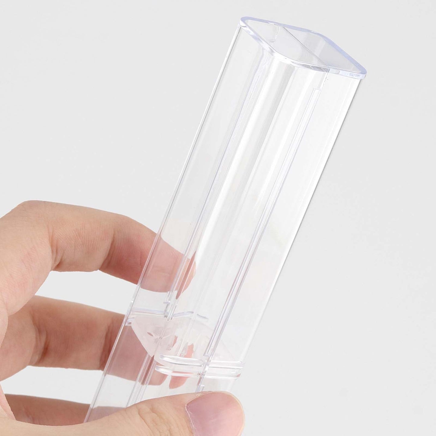 KOHAND 50 Pcs Acrylic Pen Boxes, Single Clear Plastic Pen Case Container, Empty Transparent Ballpoint Pen Gift Display Storage Boxes for School Office Business Supply