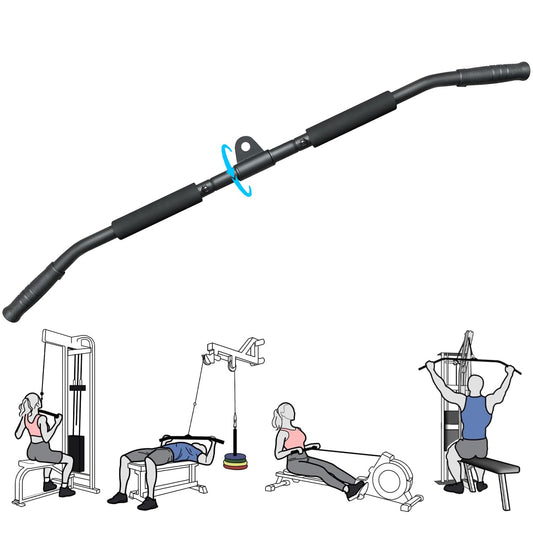 Berufexp Rotating LAT Pull Down Bar 39.4'' LAT Pulldown Attachments for Pulley System Gym Cable Machine LAT Pull Down Machine, LAT Pulldown Bar Cable Machine Attachment Cable Attachments for Gym