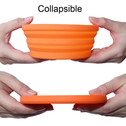 Ecoart Silicone Expandable Collapsible Bowl for Travel Camping Hiking, Blue (1 Pack)