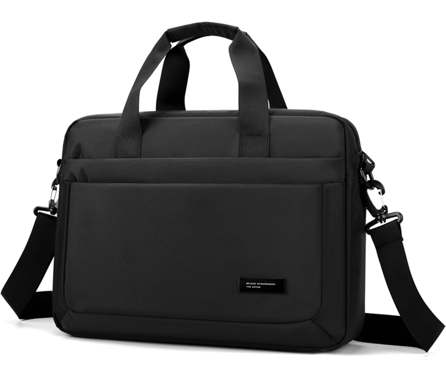 zhongningyifeng Laptop Bag 14 Inch Briefcase for Men Women Waterproof Nylon Lightweight, Shoulder Computer Messenger Bag for Business Office Work Travel College Black