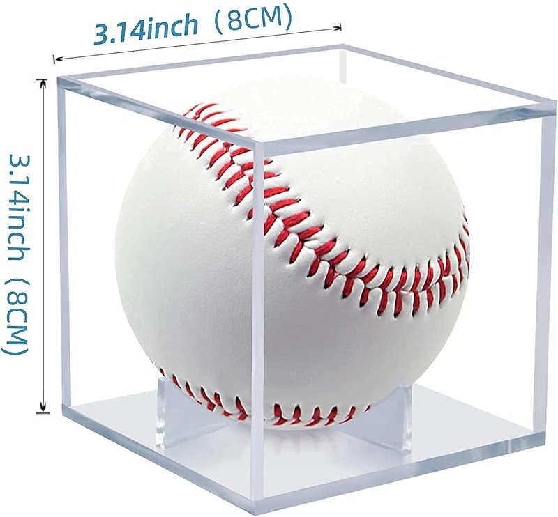 Baseball Display Case - 8 Pack UV Protected Acrylic Cube for Autographed Balls | Clear Memorabilia Showcase