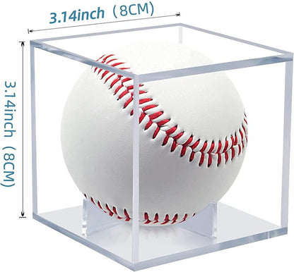 Baseball Display Case - 8 Pack UV Protected Acrylic Cube for Autographed Balls | Clear Memorabilia Showcase