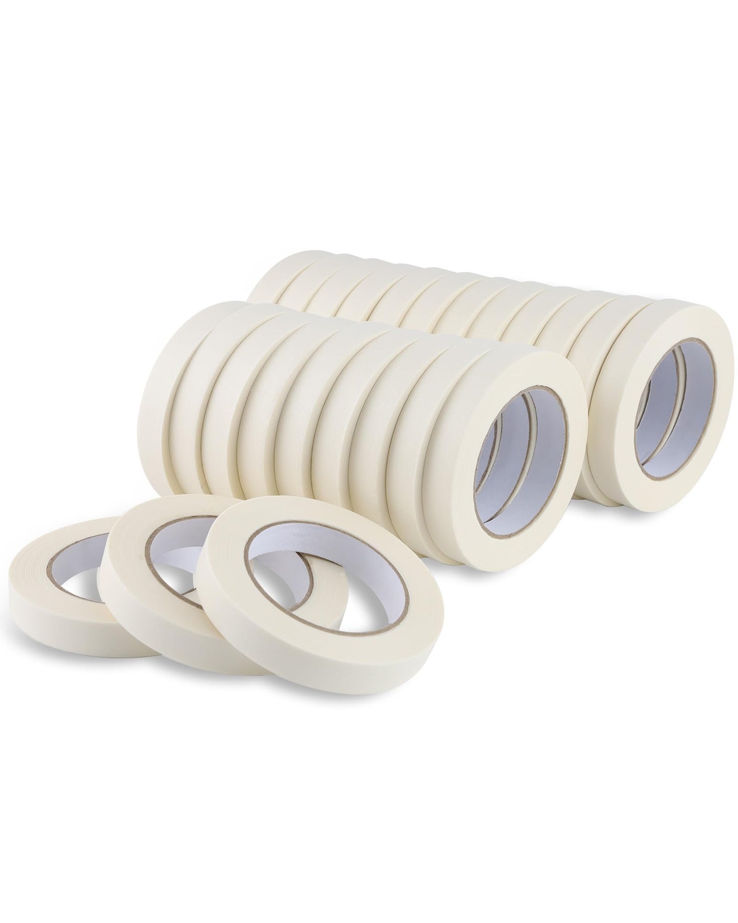 Lichamp Masking Tape 3/4 inch, 24 Pack General Purpose Masking Tape Bulk Multipack for Basic Use, 3/4 inch x 55 Yards x 24 Rolls (1320 Total Yards)