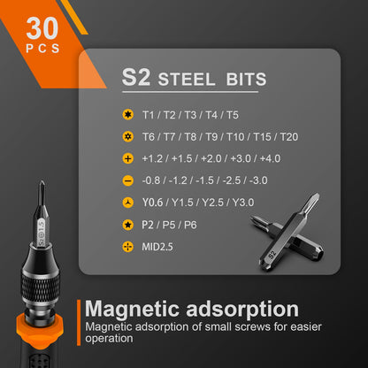 JOREST 40Pcs Small Precision Screwdriver Set with Torx Triwing Phillips, Mini Repair Tool Kit for Macbook, Computer, Laptop, PC, iPhone, PS5, Xbox, Switch, Glasses, Watch, Ring Doorbell, Electronics