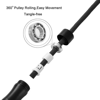 weighted jump rope Fitness for women men,1LB Tangle-free Skipping Rope for Muay Thai Training Crossfit workout Aluminum Handles Adjustable Length PVC Cord and Cotton Rope