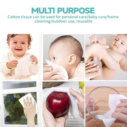Soft Dry Wipes Cotton Facial Tissues, Cotton Face Towel