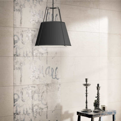 Dainolite Trapezoid Pendant Light, 3-Light, 180W, Black, Model TRA-331P-BK-WH