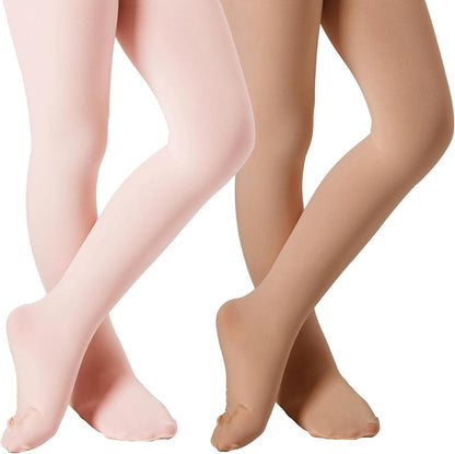Ballet Tights for Girls - Thick Soft Footed Dance Tights for Toddlers & Kids | Various Sizes Available