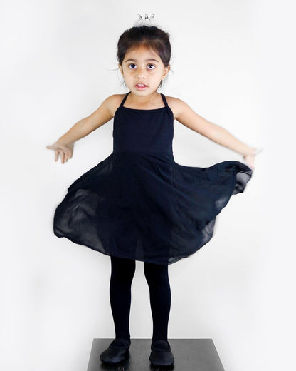 Stelle Girls' Ultra Soft Pro Dance Tight/Ballet Footed Tight(Toddler/Little Kid/Big Kid),BK+WT,S