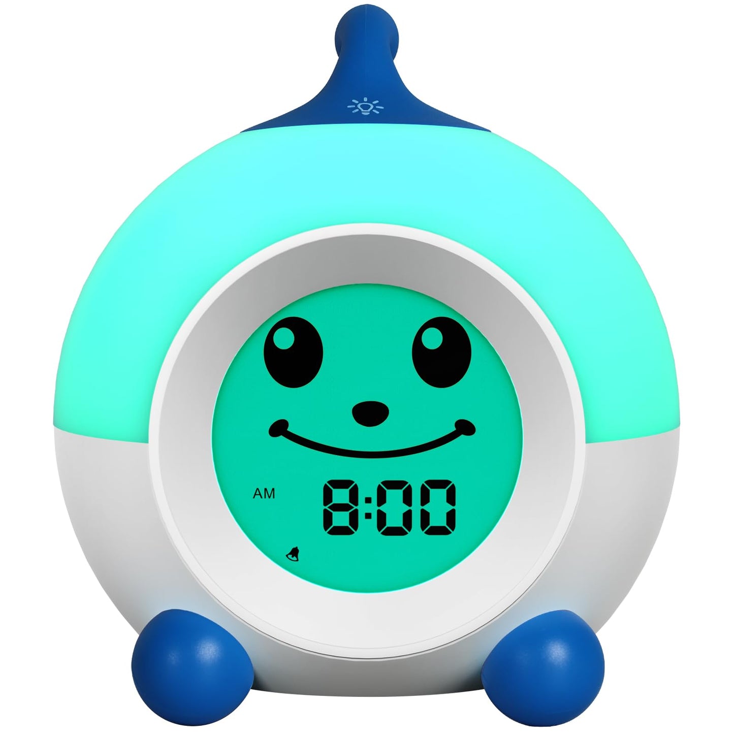 I·CODE Ok to Wake Alarm Clock for Toddlers, Children's Sleep Trainer with Red Green Light & Emoji,Toddler Sleep Aid Night Light with Auto-Off Timer, for 2-10 Years Old Kids