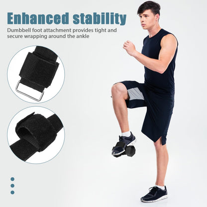 BESPORTBLE Feet Dumbbell Attachment 1 Pair Adjustable Ankle Weights Strap for Leg Extensions Hamstring Curls Hip Flexor Glute Kickbacks Home Gym Workout Gear