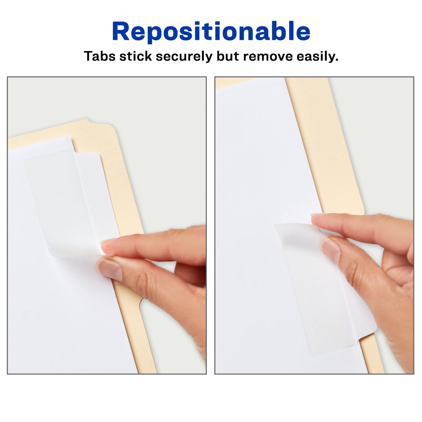 Avery Ultra Tabs, File Tabs, 3" x 1.5", 2-Side Writable, White, Self-Adhesive, 24 Per Pack, 48 Total (2-Pack of 74776)