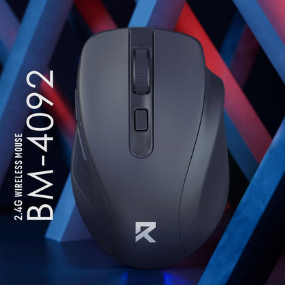 Redragon BM-4092 Wireless Mouse, 5 Level 4000DPI, 18 Months Battery, 2.4GHz Cordless, Portable Optical Computer Mouse for Laptop, PC, Chromebook, Windows, Mac, for Small Hand