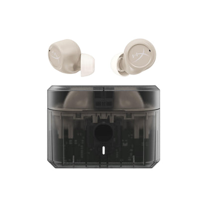 HyperX Cirro Buds Pro – True Wireless Earbuds, Active Noise Cancellation, ANC, Ambient Sound Mode, Low Latency, Bluetooth 5.2, IPX4, Fast Charge, PC, Nintendo Switch, Mobile - Tan
