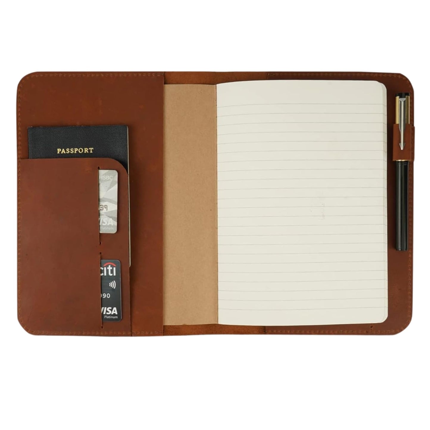 CestAntiQ, Leather Journal Cover | (5.75"x8.25") Notebook Medium A5 | Refillable Cahier | Leather Bound Journal cover for Travelers Writers | Gift for Anyone :: Tan