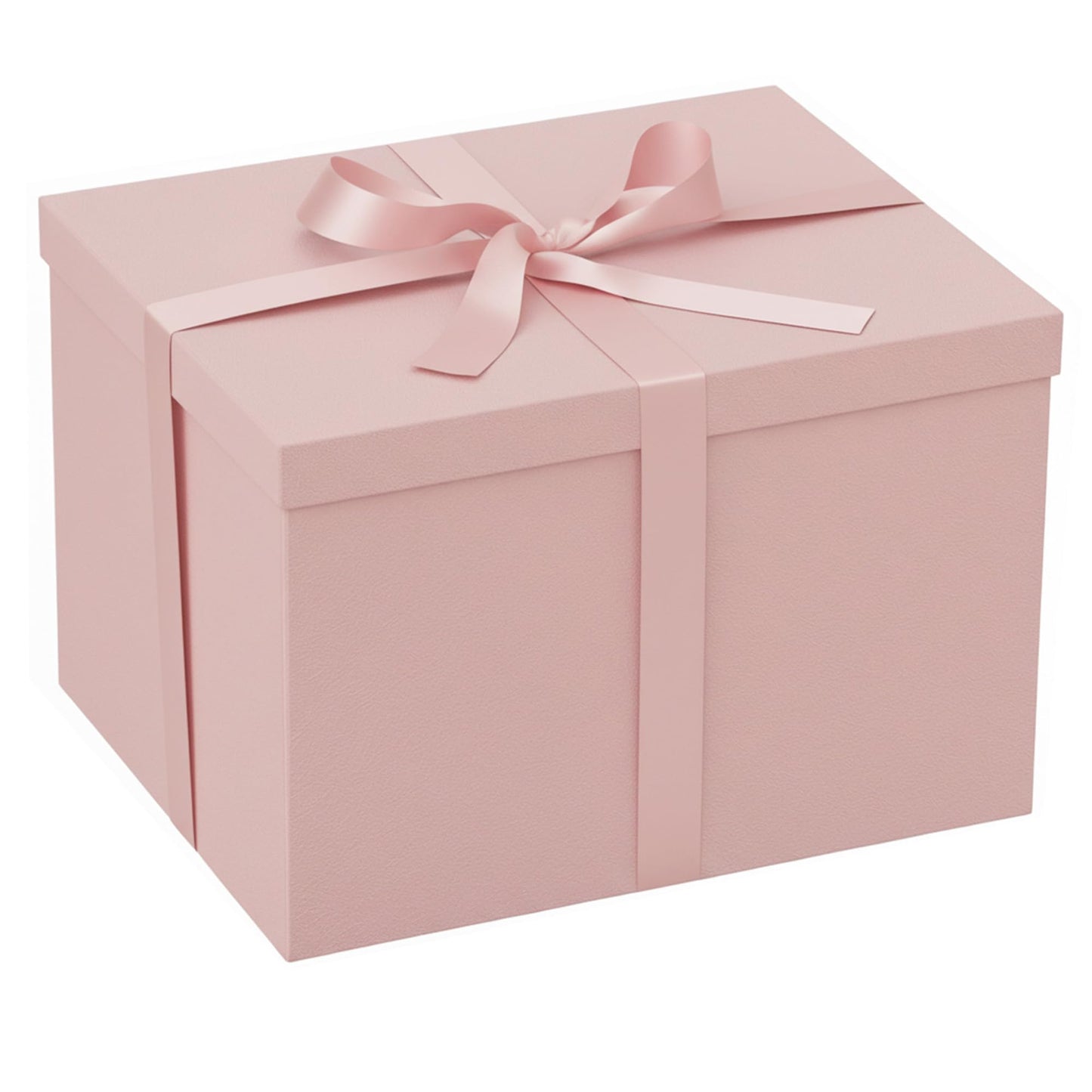 Rinrda Extra Large Gift Box,15x12x10 Inches,Pink Gift Boxes with Lids for Presents,10-inch Deep Box for Birthday Weddings Christmas Valentine's Day.Contains Card Ribbon Shredded paper.