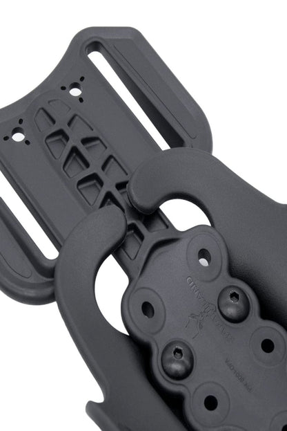 SAFARILAND Drop Flex Adapter with Single Strap Leg Shroud for Gun Holsters, Assembly Polymer,Black